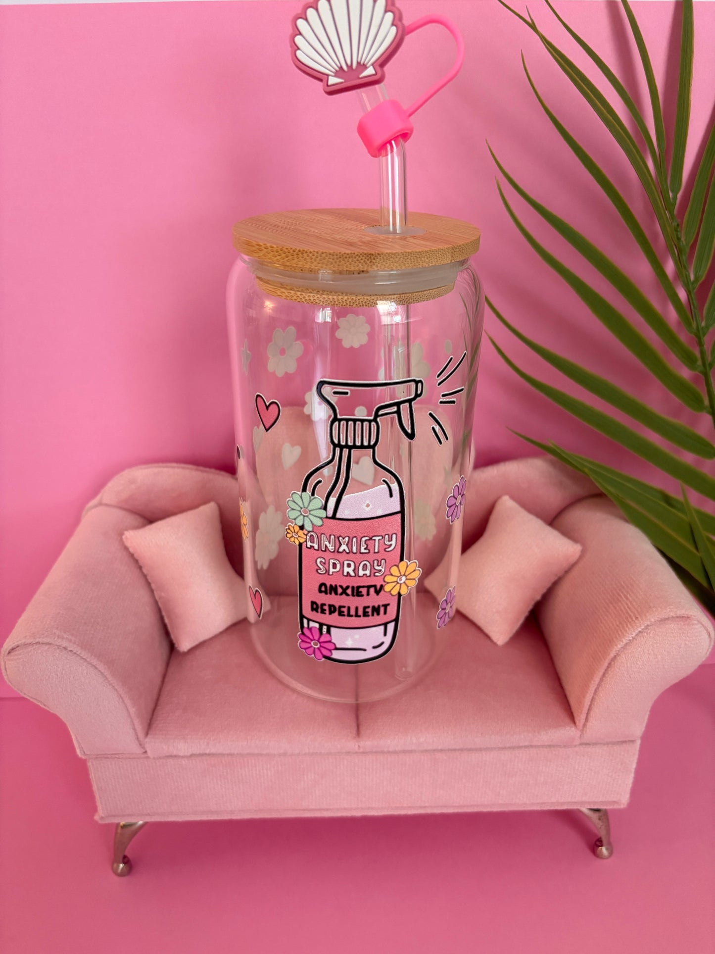 Vaso vidrio - Anxiety Spray Repellent 🌼