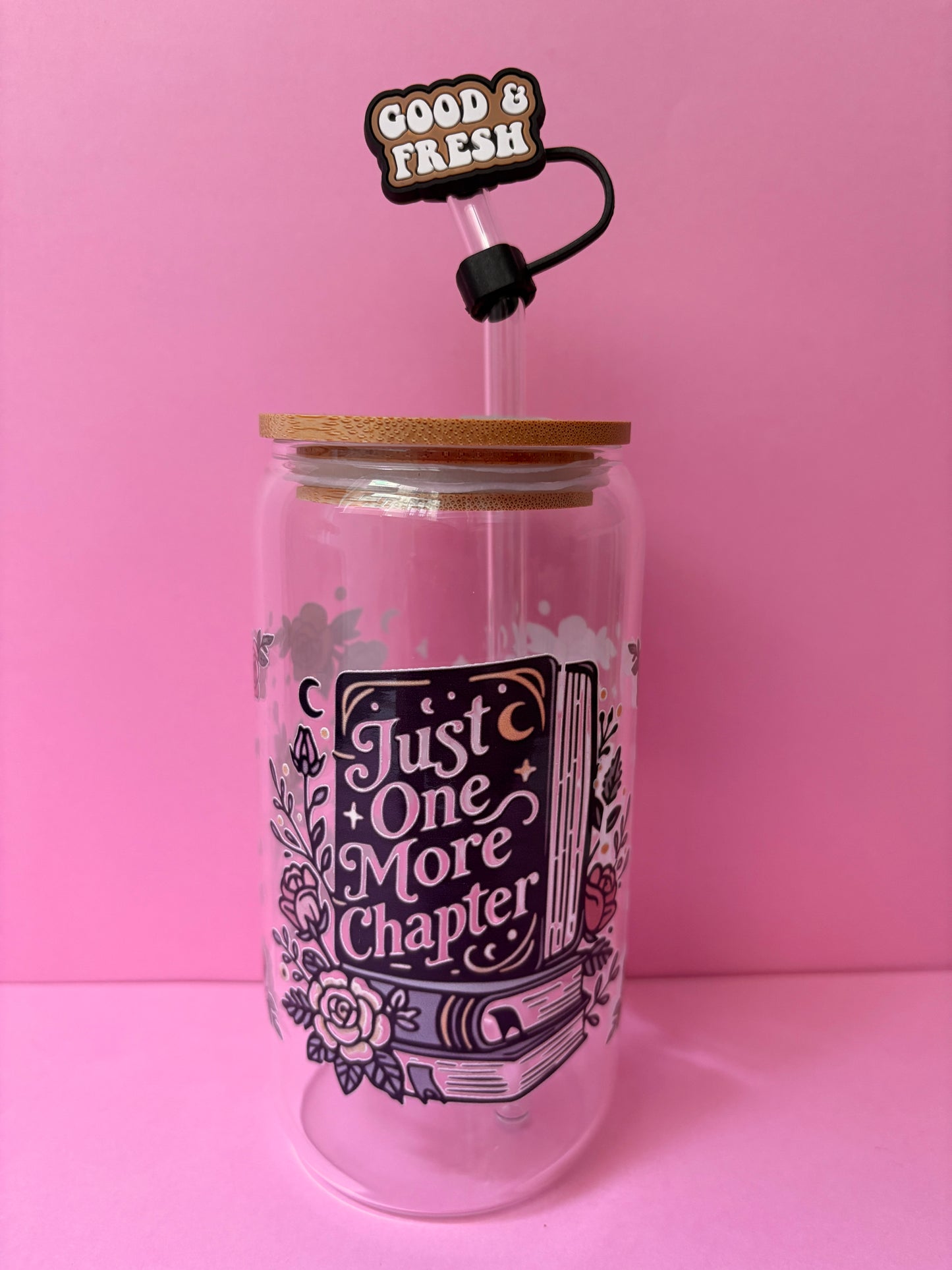 Vaso vidrio - Just One More Chapter 📚