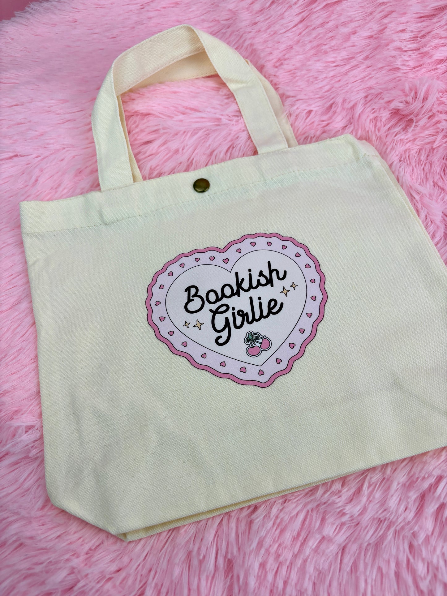 Mini Totebag - Bookish girlie 🩷🎀