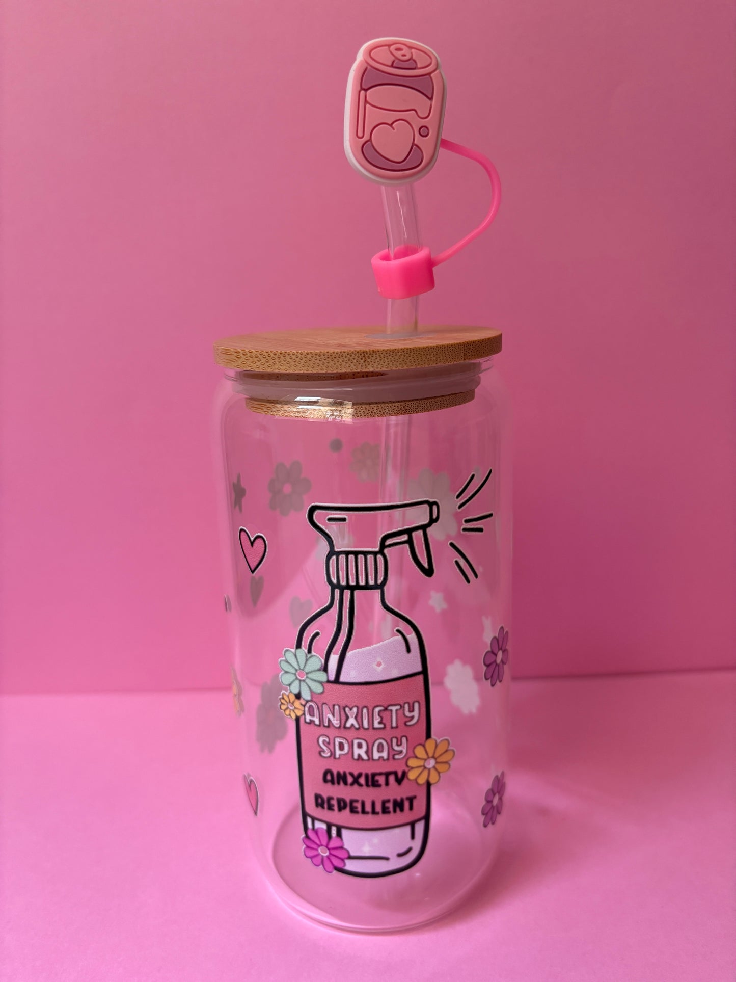 Vaso vidrio - Anxiety Spray Repellent 🌼