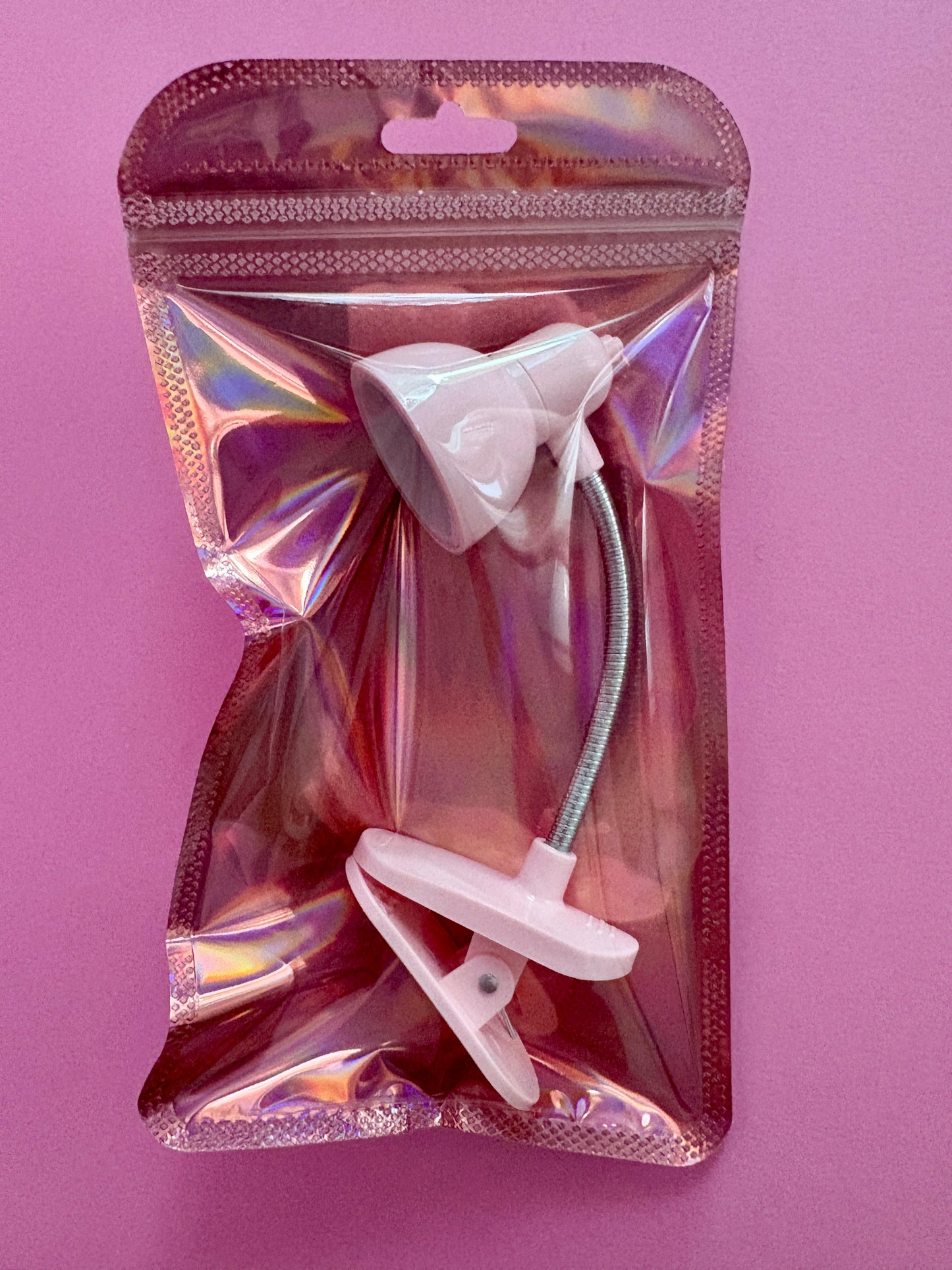 Mini pink LED reading light