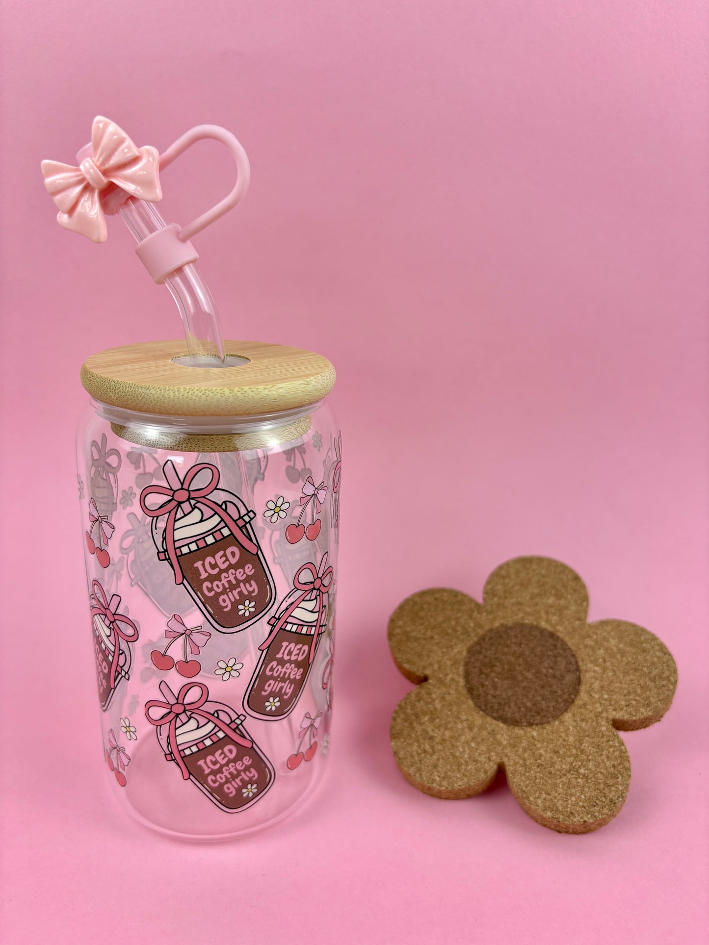 Vaso vidrio - Coffe Girly ☕️🎀