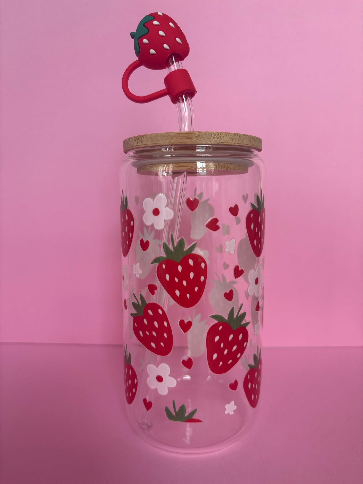 Vaso vidrio - Strawberries