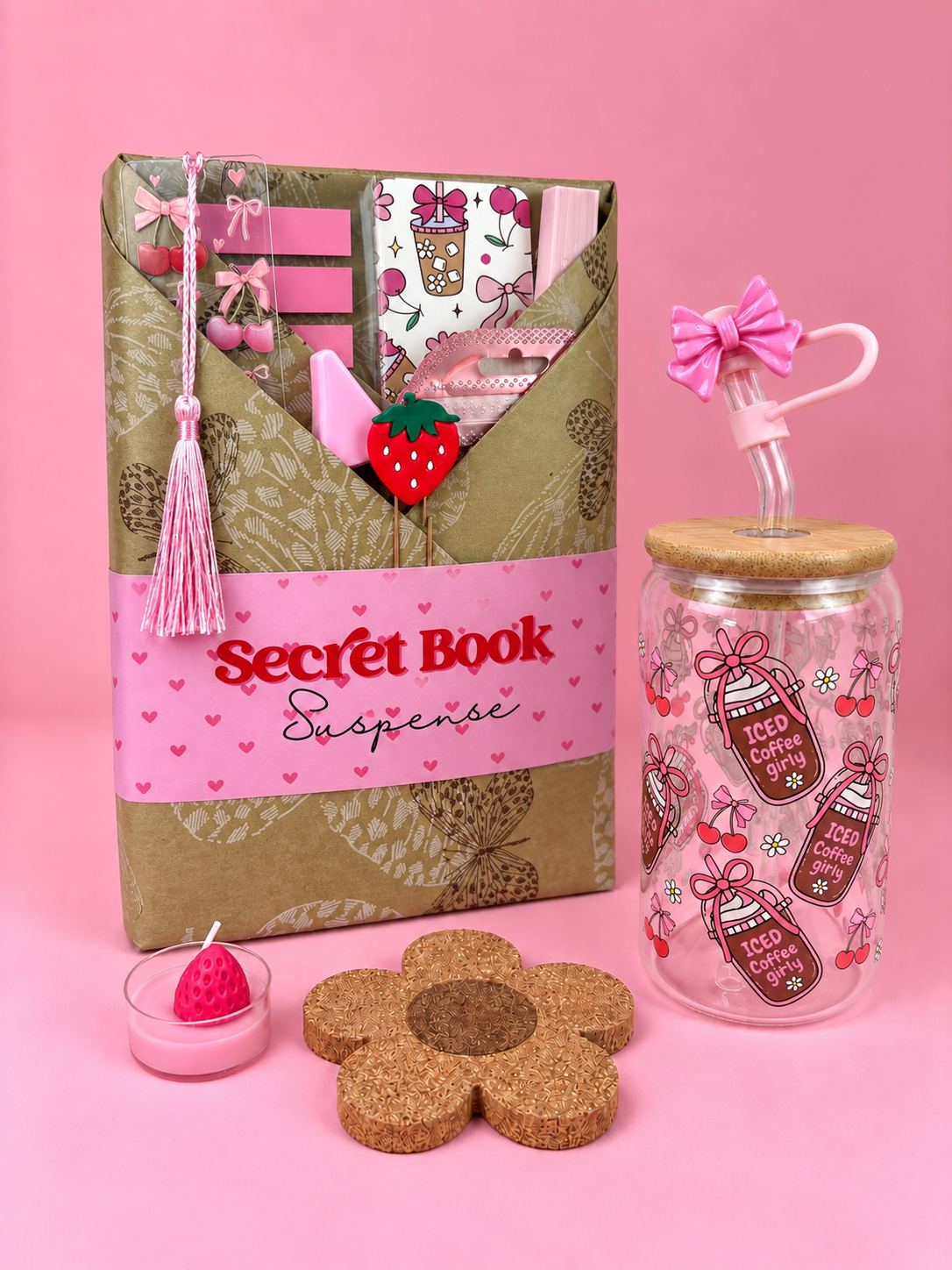 Combo Secret Book: Libro nuevo + vaso vidrio