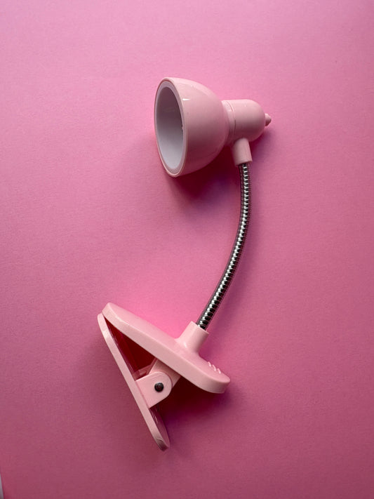 Mini luz LED de lectura rosa 🛋️