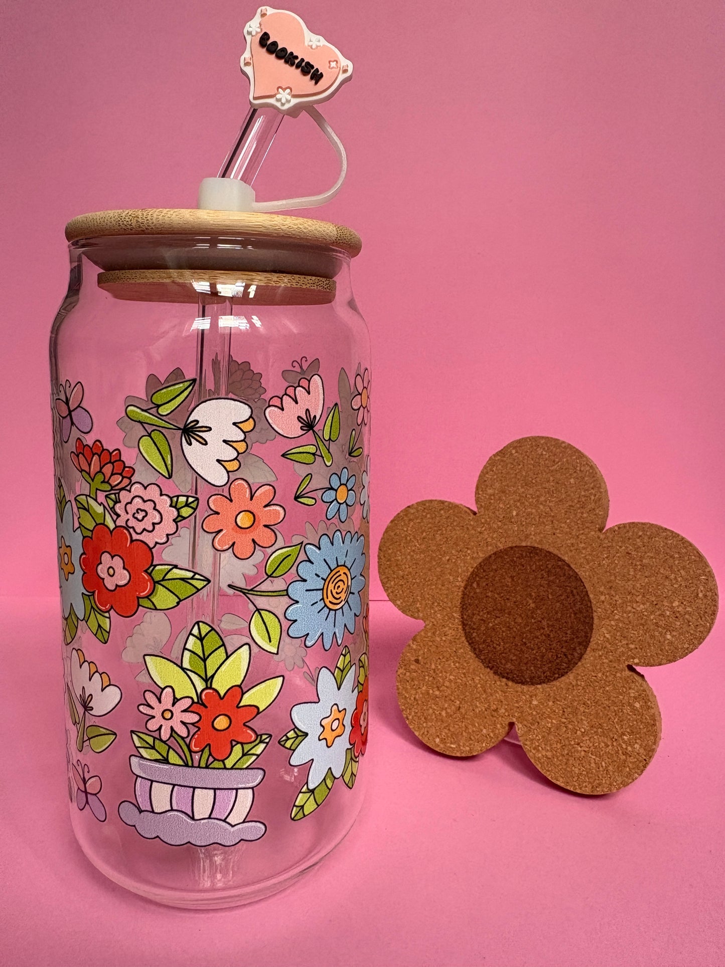 Vaso vidrio - Flower 🌸🌼🌺