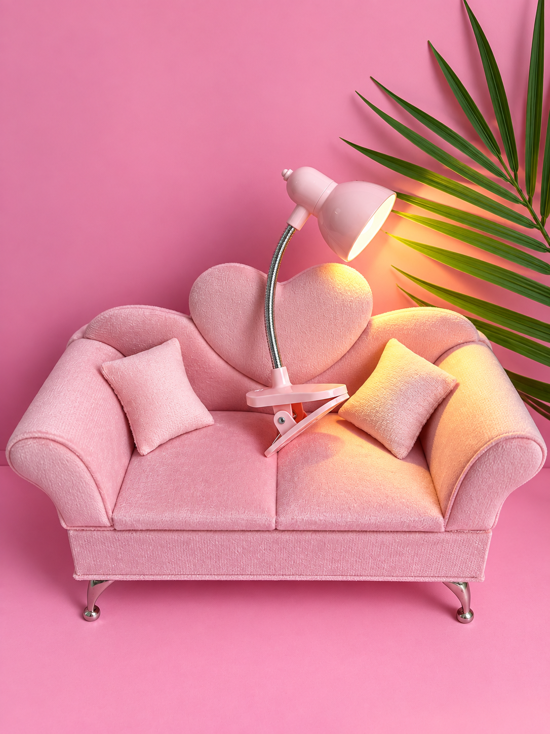 Mini luz LED de lectura rosa 🛋️