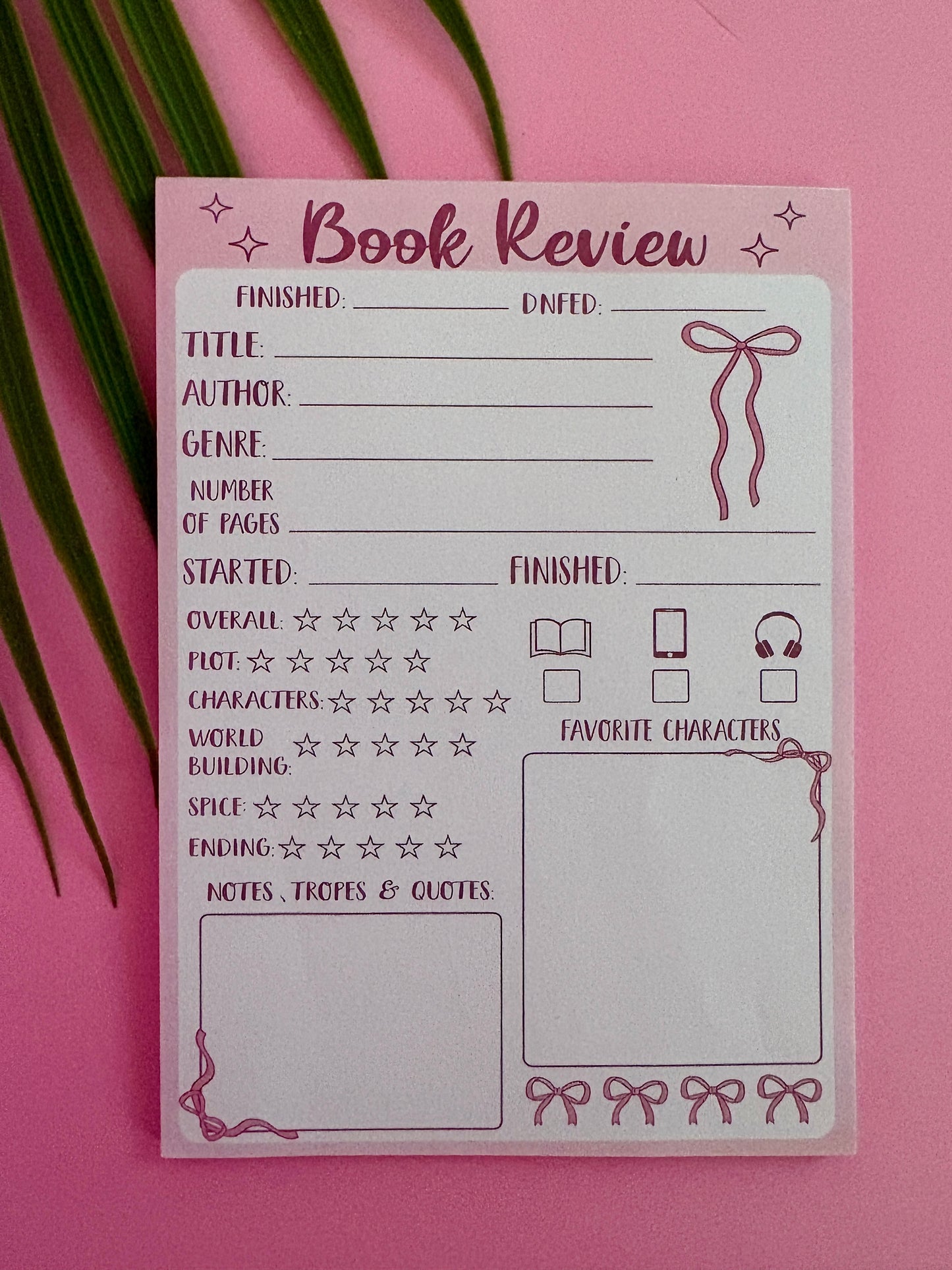 Bloc notas adhesivas - Book Review (reseñas de libros) ✍🏼