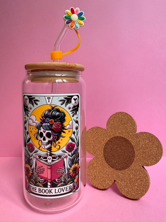 Vaso vidrio - The book lover 💀