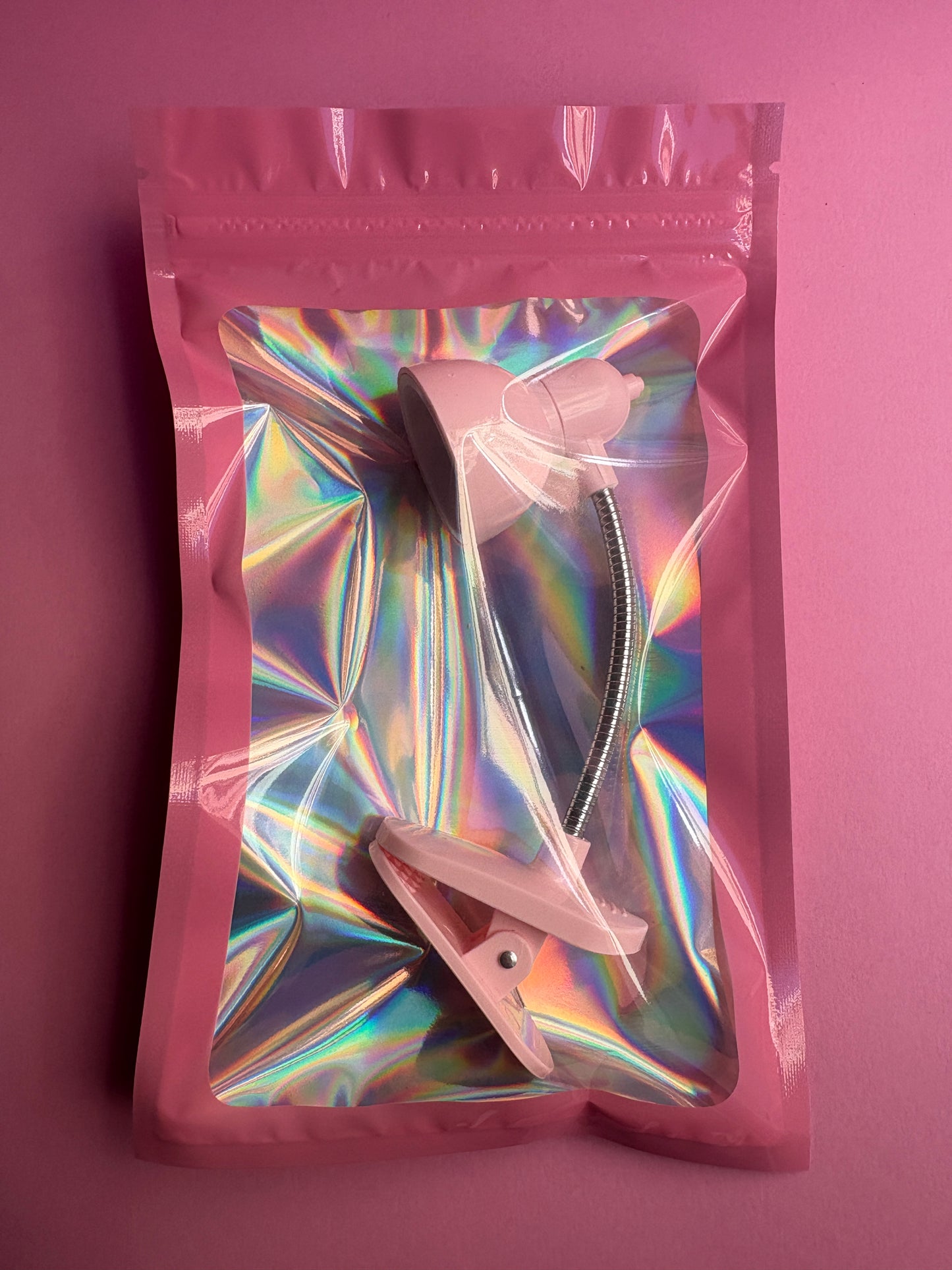Mini luz LED de lectura rosa 🛋️
