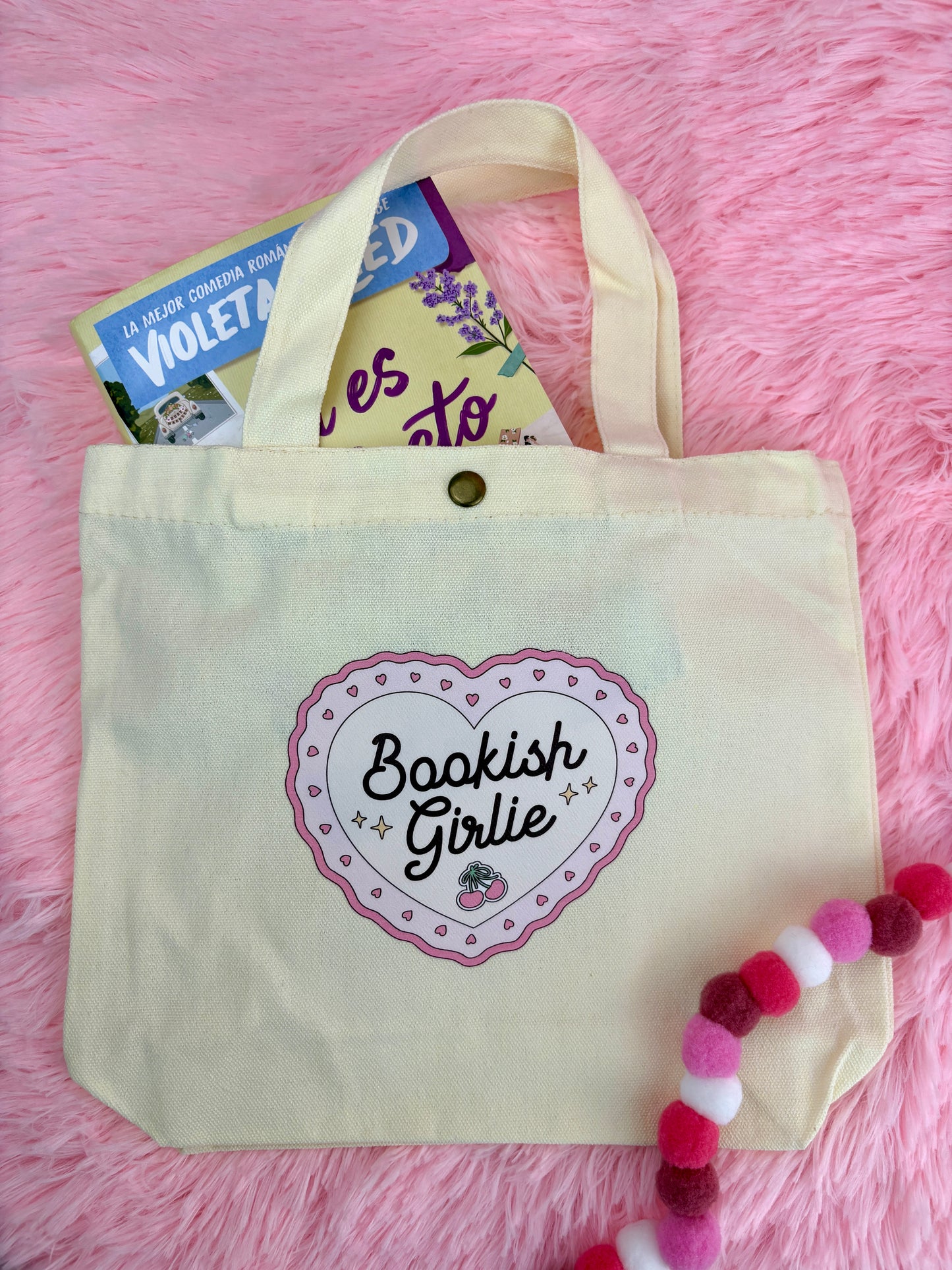 Mini Totebag - Bookish girlie 🩷🎀