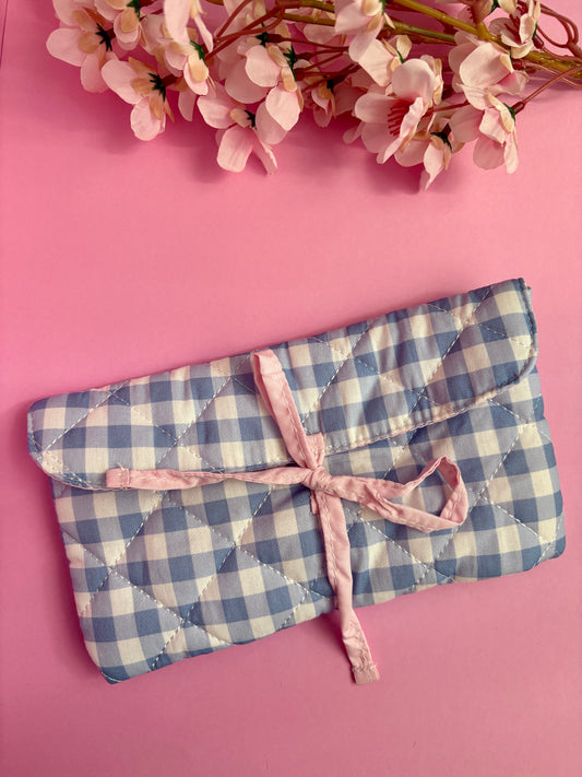 Estuche multiusos “Cuadritos celeste” 🩵🎀