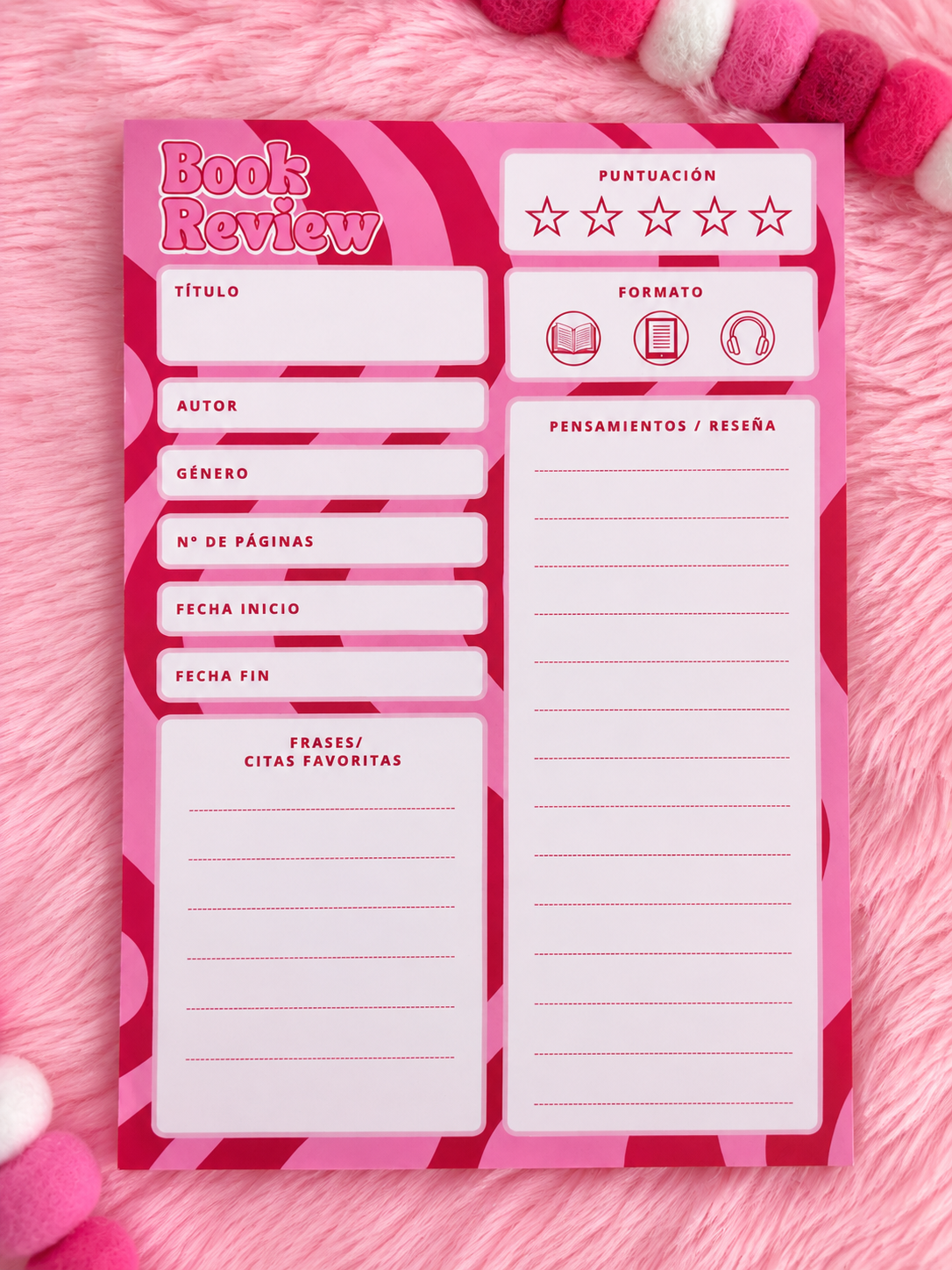 Bloc notas adhesivas grande - Book Review (reseñas de libros) ✍🏼