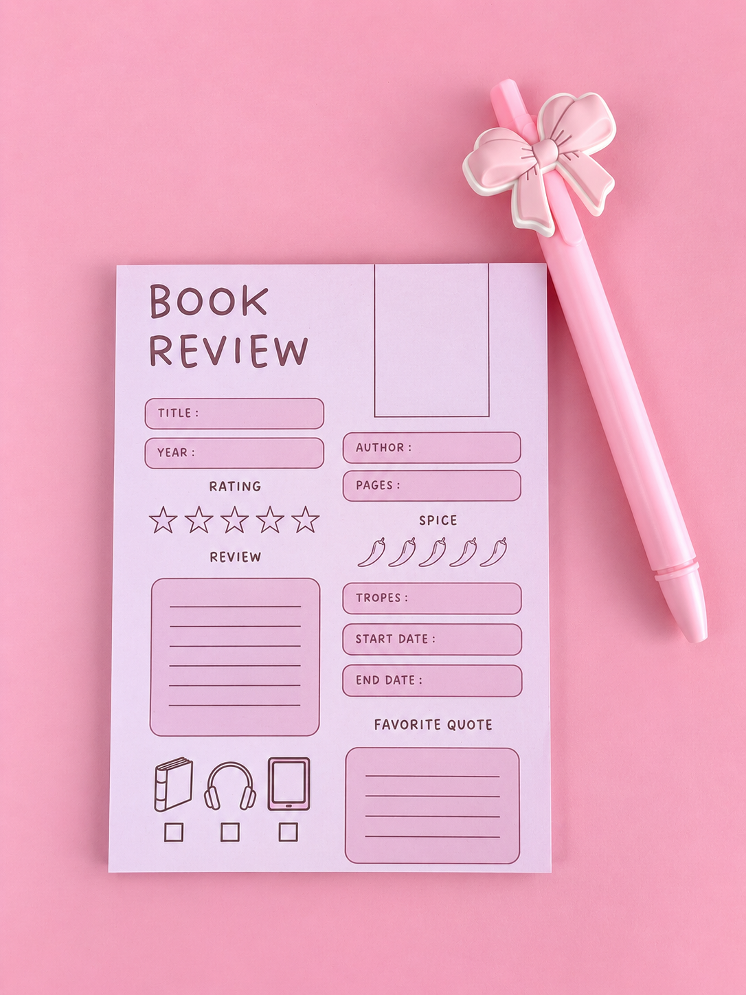 Bloc notas adhesivas - Book Review (reseñas de libros) ✍🏼