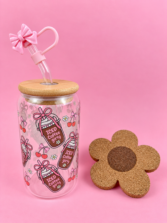 Vaso vidrio - Coffe Girly ☕️🎀