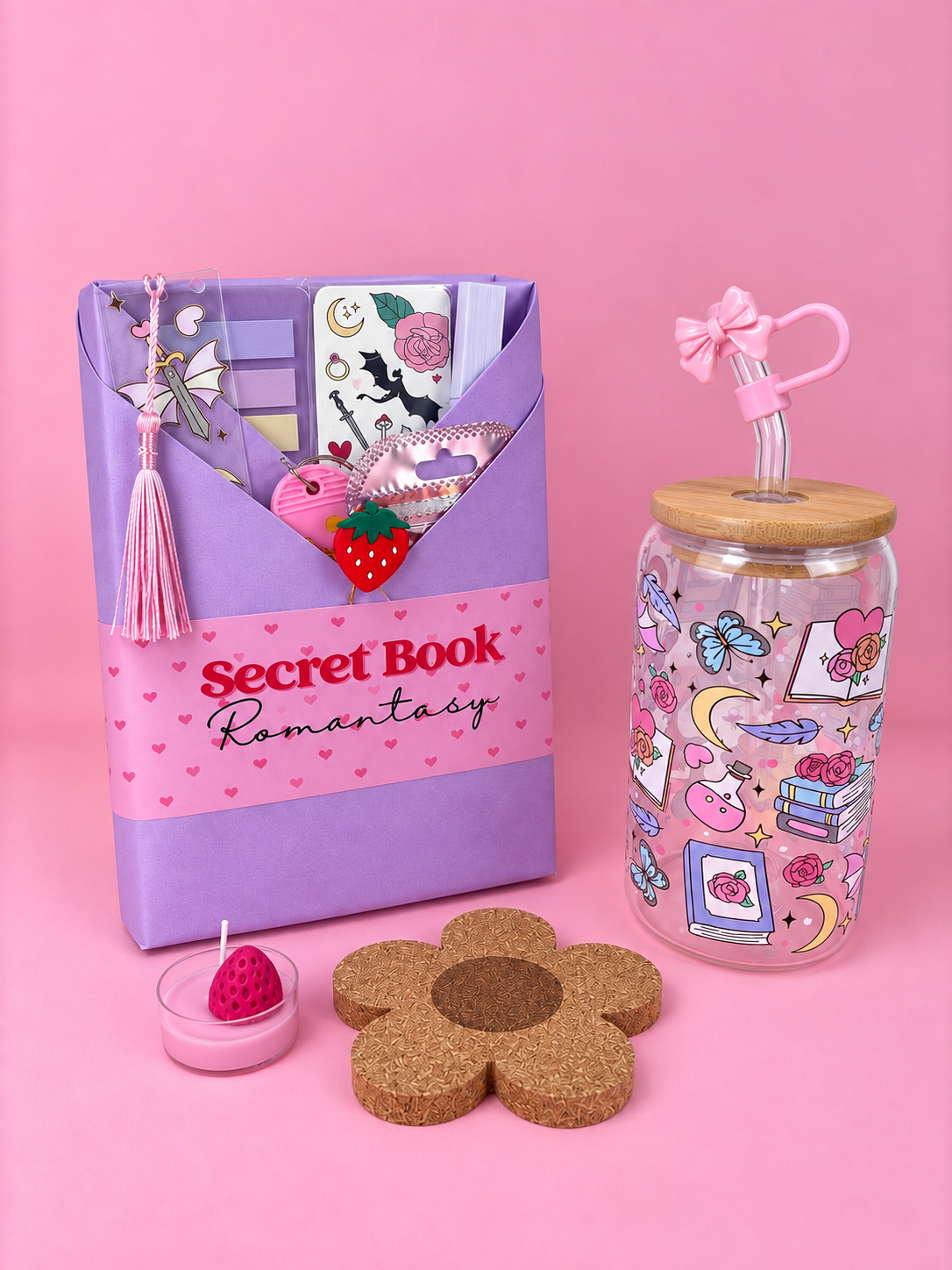 Combo Secret Book: Libro nuevo + vaso vidrio