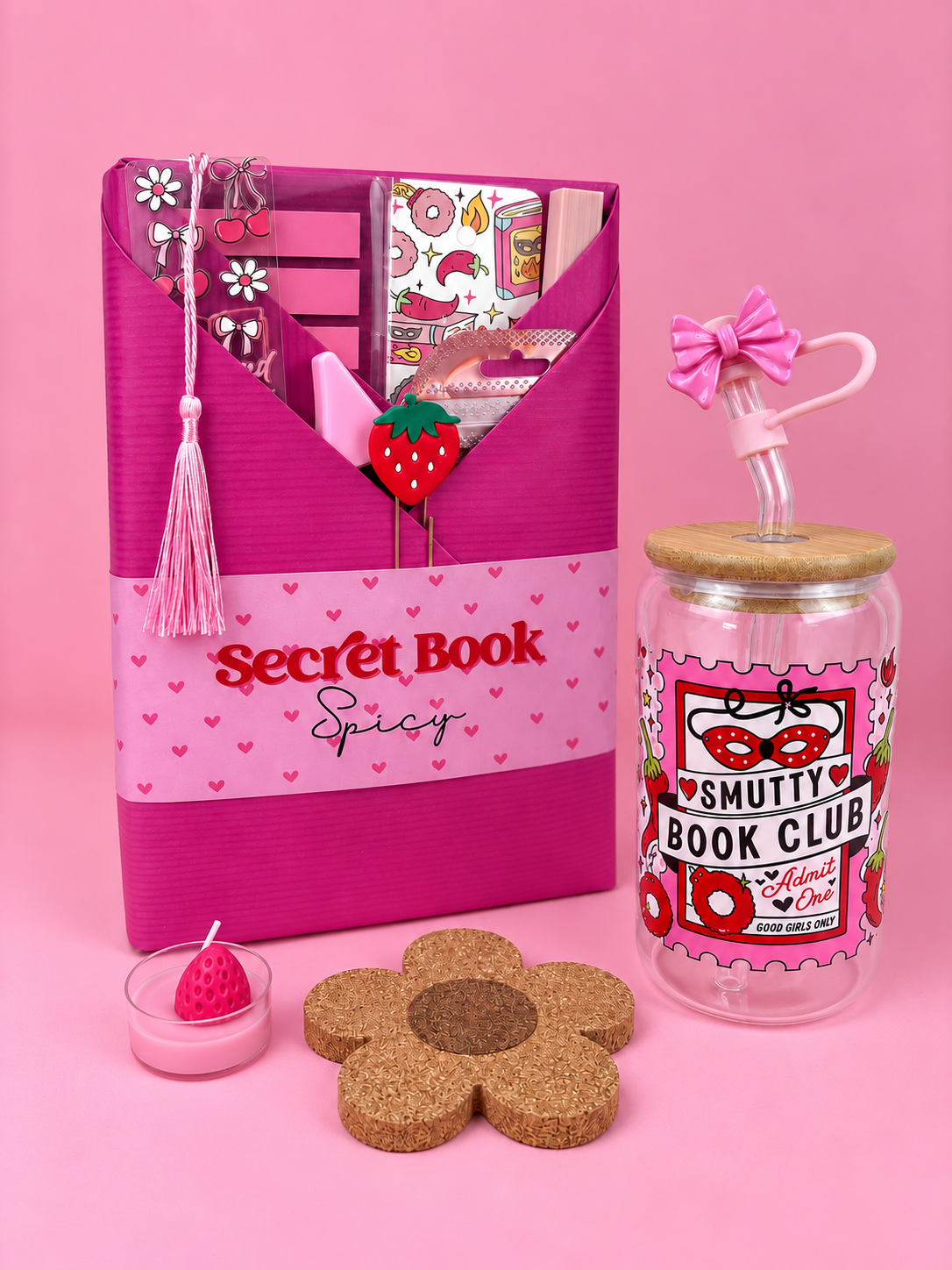 Combo Secret Book: Libro nuevo + vaso vidrio