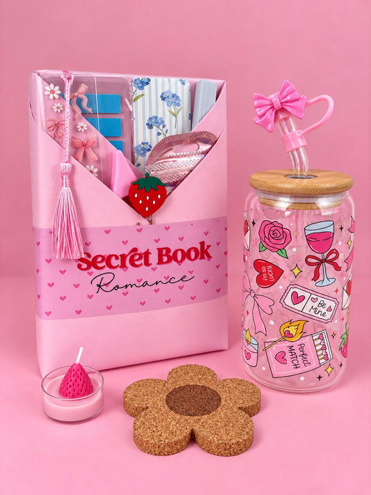 Combo Secret Book: Libro nuevo + vaso vidrio