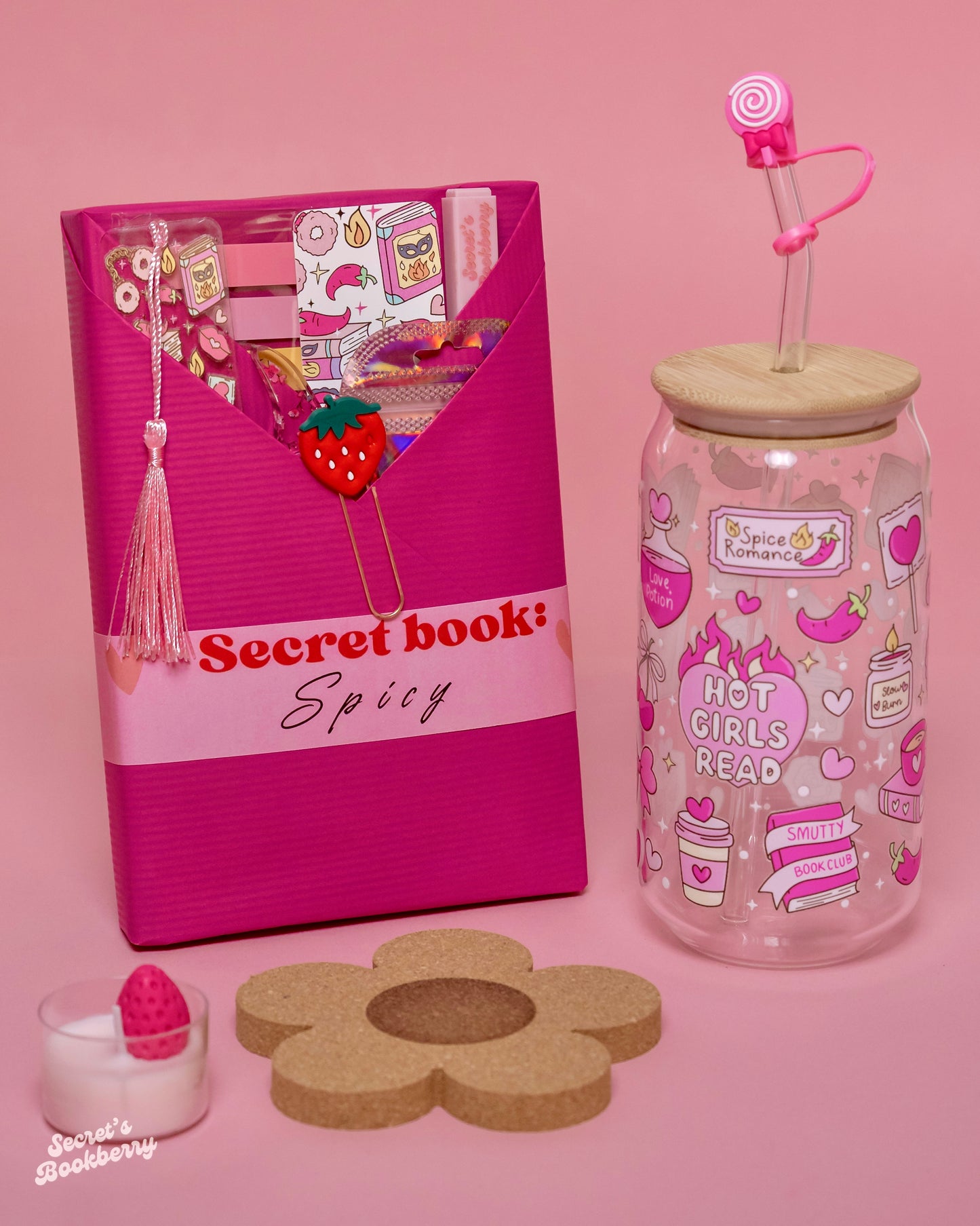 Combo Secret Book: Libro nuevo + vaso vidrio
