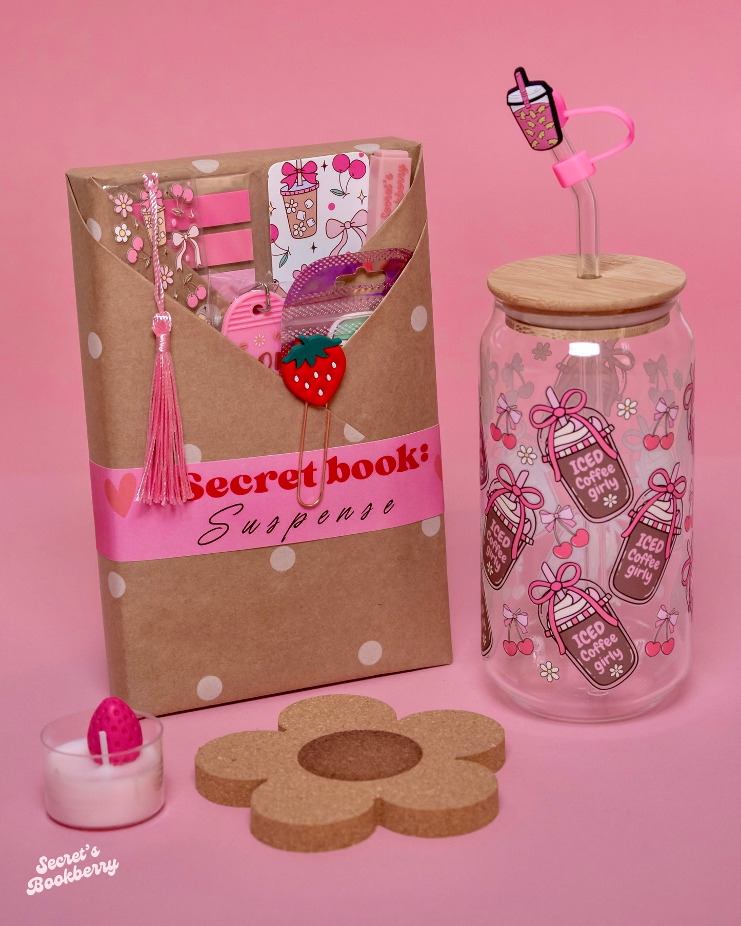 Combo Secret Book: Libro nuevo + vaso vidrio